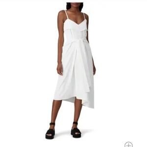 Colovos Tank Tie Front Dress Size 10 Cream White